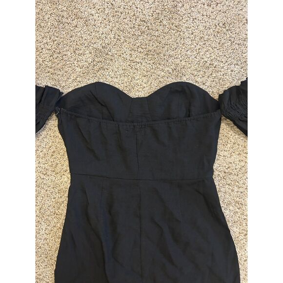 Nasty Gal Off The Shoulder Button Midi Dress‎ Women's Size 6 - Picture 5 of 12